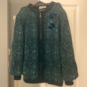 Vintage west German cardigan with sequin embellishment